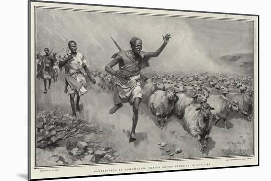 Campaigning in Somaliland Native Levies Bringing in Supplies-William T. Maud-Mounted Giclee Print
