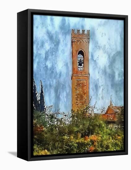 Campanile Perugia Italy-Dorothy Berry-Lound-Framed Premier Image Canvas