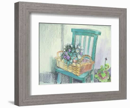 Campanulas and Daisies-Claire Spencer-Framed Giclee Print