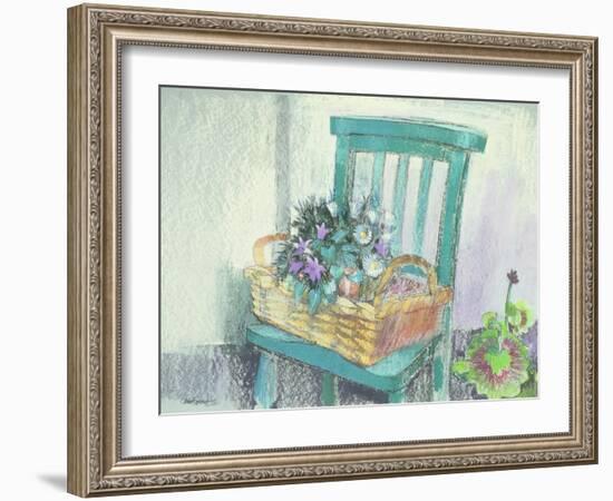 Campanulas and Daisies-Claire Spencer-Framed Giclee Print