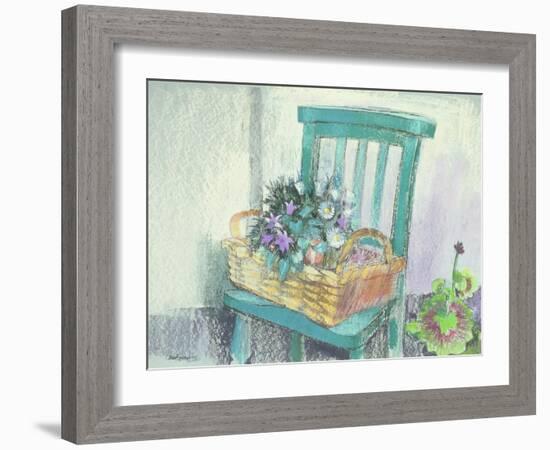 Campanulas and Daisies-Claire Spencer-Framed Giclee Print