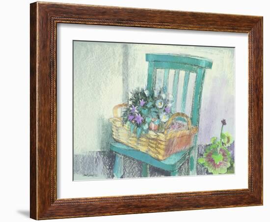 Campanulas and Daisies-Claire Spencer-Framed Giclee Print