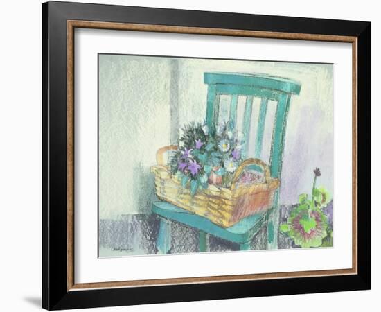 Campanulas and Daisies-Claire Spencer-Framed Giclee Print