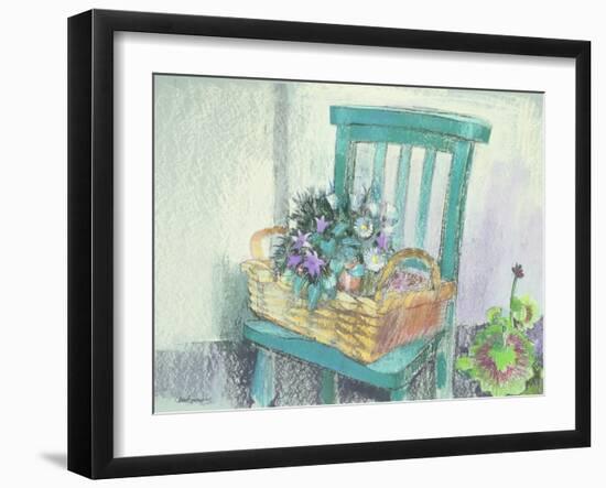 Campanulas and Daisies-Claire Spencer-Framed Giclee Print