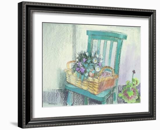 Campanulas and Daisies-Claire Spencer-Framed Giclee Print