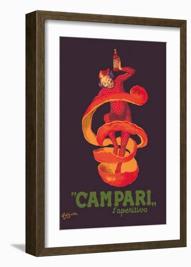 Campari L’Aperitivo (Campari Aperitif) - Clown Wrapped in Orange Peel-Leonetto Cappiello-Framed Art Print