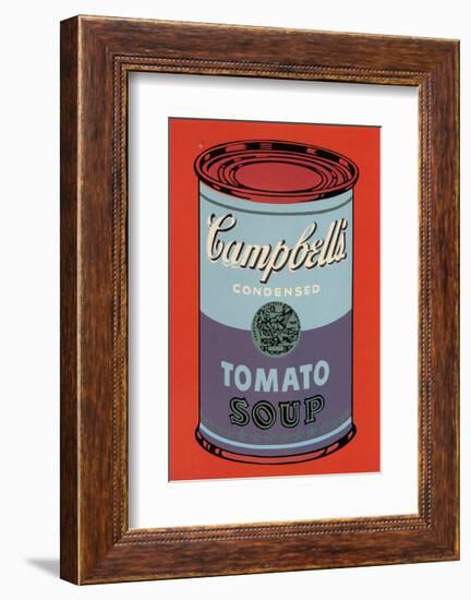 Campbell's Soup Can, 1965 (Blue and Purple)-Andy Warhol-Framed Art Print