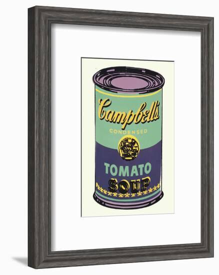 Campbell's Soup Can, 1965 (Green and Purple)-Andy Warhol-Framed Art Print