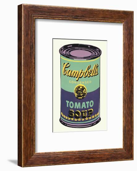 Campbell's Soup Can, 1965 (Green and Purple)-Andy Warhol-Framed Art Print