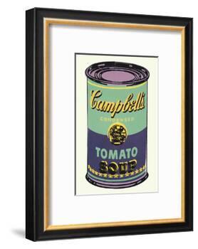 Campbell's Soup Can, 1965 (Green and Purple)-Andy Warhol-Framed Art Print