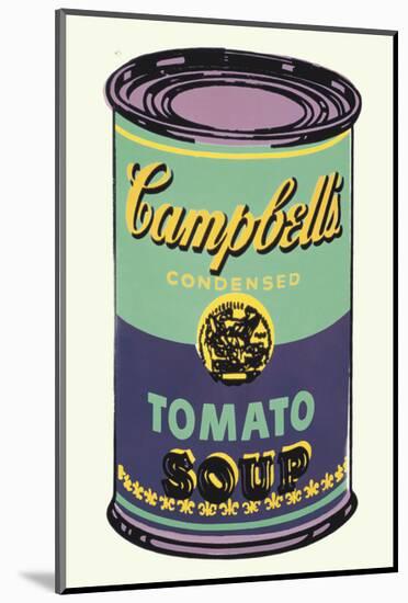 Campbell's Soup Can, 1965 (Green and Purple)-Andy Warhol-Mounted Art Print