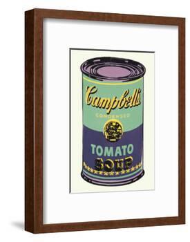 Campbell's Soup Can, 1965 (Green and Purple)-Andy Warhol-Framed Art Print