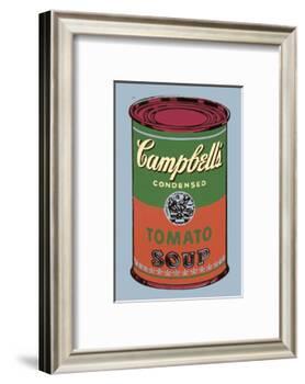 Campbell's Soup Can, 1965 (Green and Red)-Andy Warhol-Framed Art Print