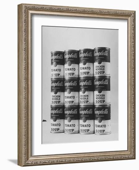 Campbell's Soup Cans Being Used as Example of Pop Culture-Yale Joel-Framed Photographic Print