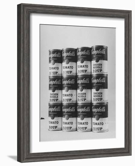 Campbell's Soup Cans Being Used as Example of Pop Culture-Yale Joel-Framed Photographic Print