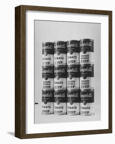 Campbell's Soup Cans Being Used as Example of Pop Culture-Yale Joel-Framed Photographic Print