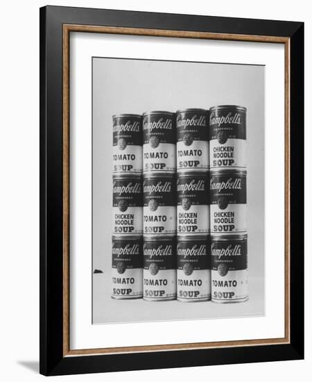 Campbell's Soup Cans Being Used as Example of Pop Culture-Yale Joel-Framed Photographic Print