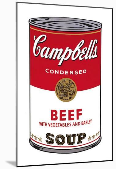 Campbell's Soup I: Beef, c.1968-Andy Warhol-Mounted Art Print