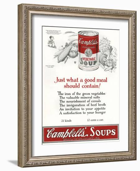 Campbells Soup Ad-null-Framed Photographic Print