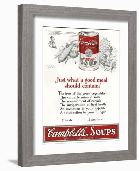 Campbells Soup Ad-null-Framed Photographic Print