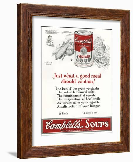 Campbells Soup Ad-null-Framed Photographic Print