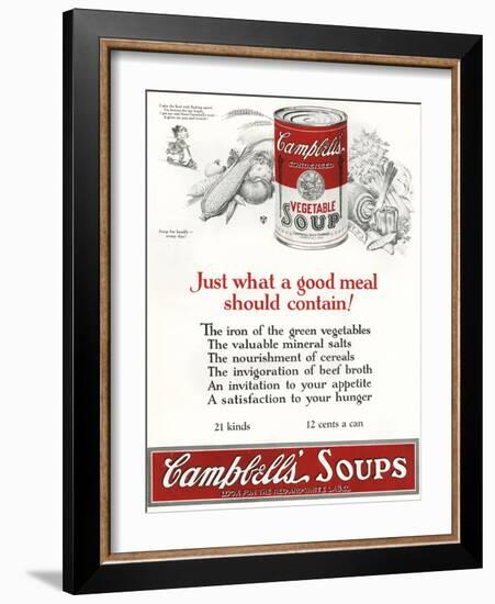 Campbells Soup Ad-null-Framed Photographic Print