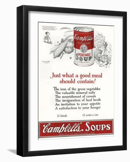 Campbells Soup Ad-null-Framed Photographic Print