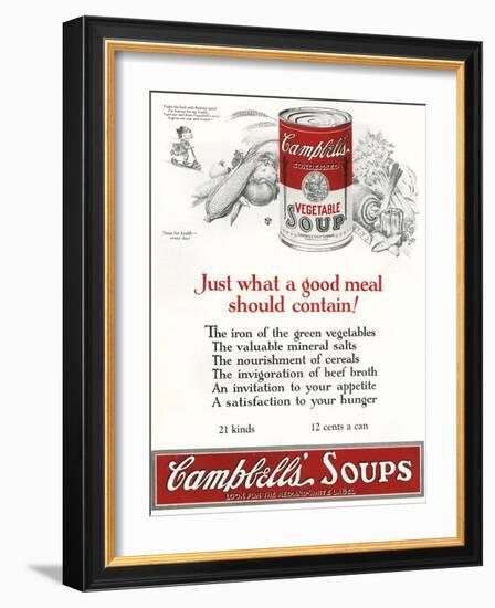 Campbells Soup Ad-null-Framed Photographic Print