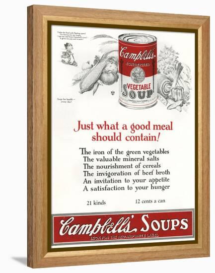 Campbells Soup Ad-null-Framed Premier Image Canvas