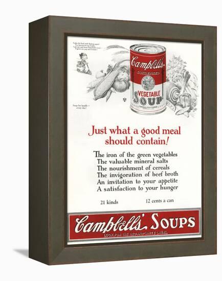 Campbells Soup Ad-null-Framed Premier Image Canvas