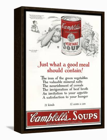 Campbells Soup Ad-null-Framed Premier Image Canvas