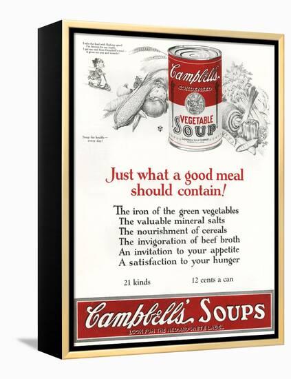 Campbells Soup Ad-null-Framed Premier Image Canvas