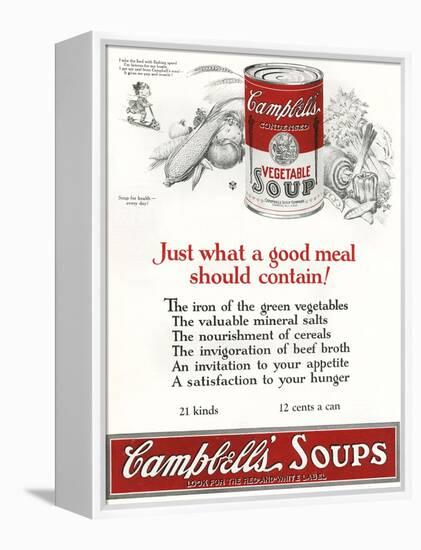 Campbells Soup Ad-null-Framed Premier Image Canvas