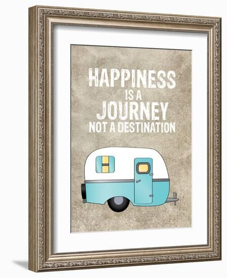 Camper Happiness Is Journey-Amy Brinkman-Framed Art Print