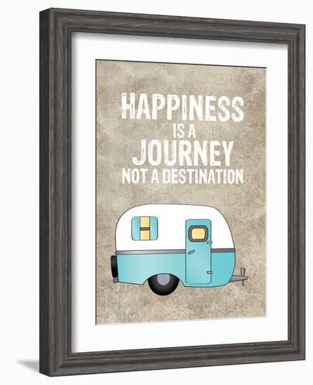 Camper Happiness Is Journey-Amy Brinkman-Framed Art Print