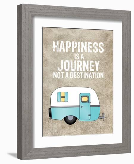 Camper Happiness Is Journey-Amy Brinkman-Framed Art Print