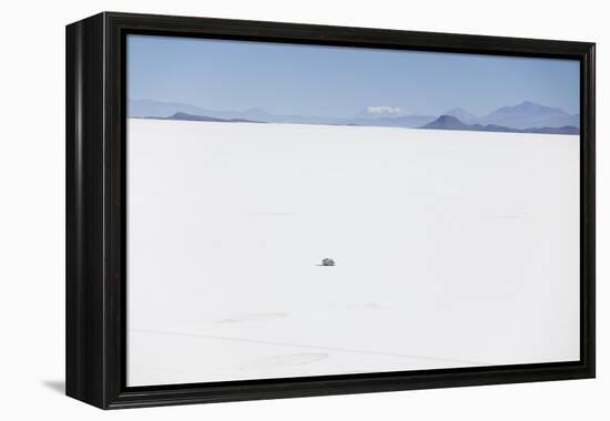 Camper Van on Salar de Uyuni (Salt Flats of Uyuni), Potosi Department, Bolivia, South America-Ian Trower-Framed Premier Image Canvas