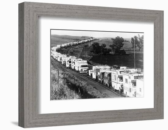 Campers Waiting in Line for Campvention-null-Framed Photographic Print