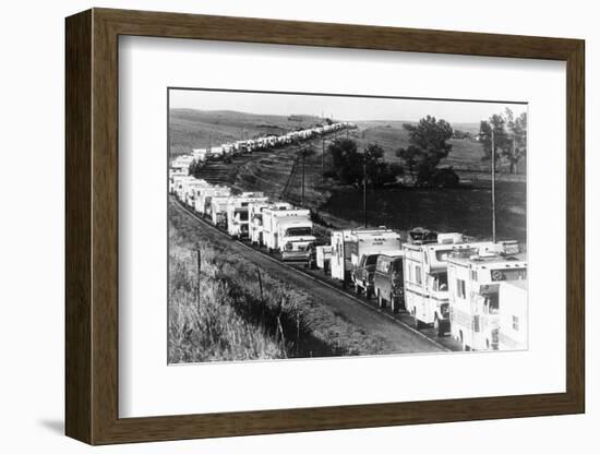 Campers Waiting in Line for Campvention-null-Framed Photographic Print