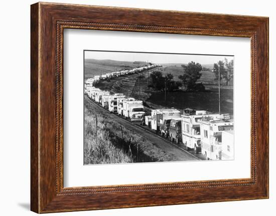 Campers Waiting in Line for Campvention-null-Framed Photographic Print