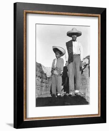Campesino and Son, State of Veracruz, Mexico, 1927-Tina Modotti-Framed Giclee Print