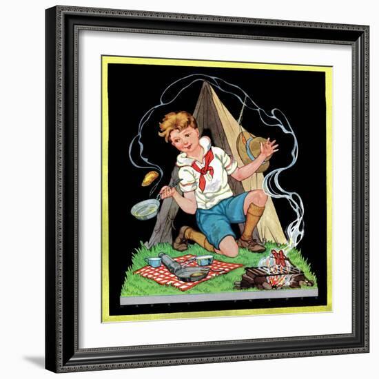 Campfire Cooking - Child Life-Hazel Frazee-Framed Giclee Print