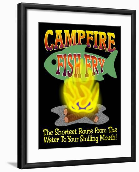 Campfire Fish Fry-Mark Frost-Framed Giclee Print