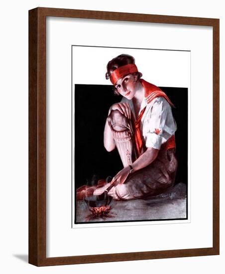 "Campfire Girl,"July 26, 1924-Pearl L. Hill-Framed Giclee Print