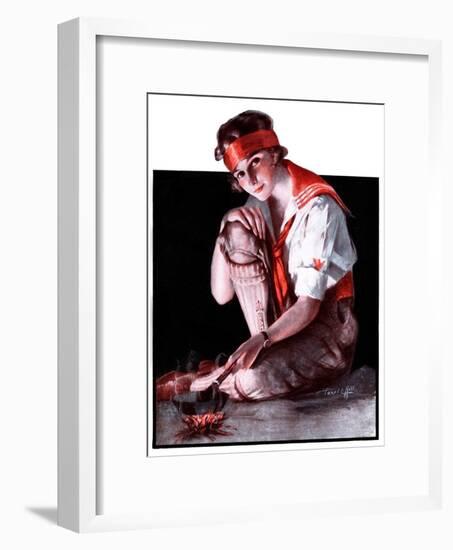 "Campfire Girl,"July 26, 1924-Pearl L. Hill-Framed Premium Giclee Print