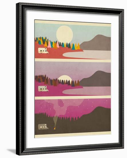 Campfire-Jazzberry Blue-Framed Art Print