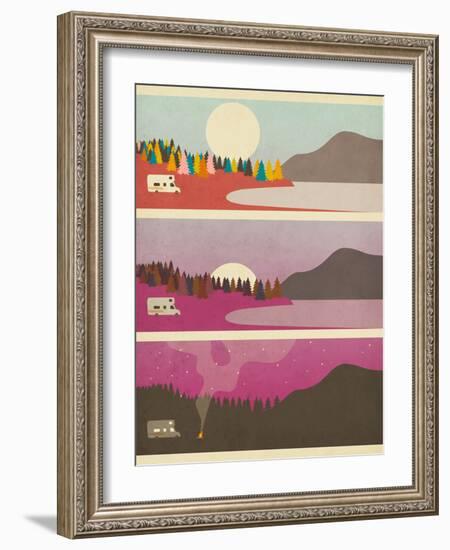 Campfire-Jazzberry Blue-Framed Art Print