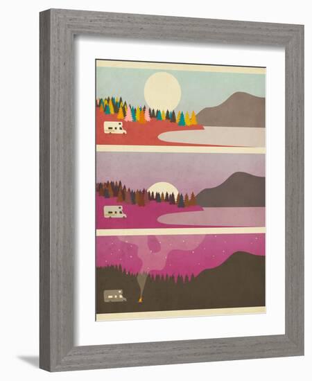 Campfire-Jazzberry Blue-Framed Art Print