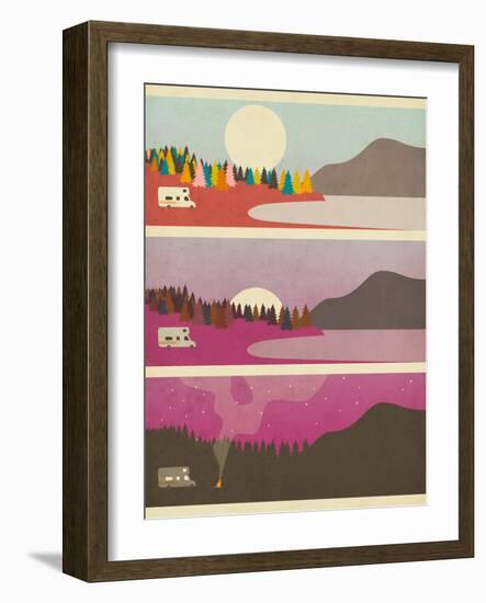 Campfire-Jazzberry Blue-Framed Art Print