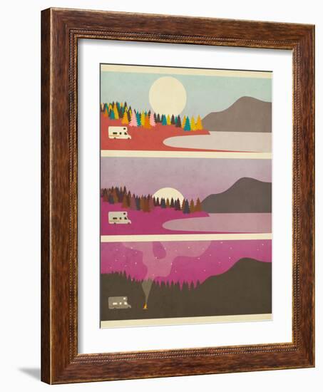 Campfire-Jazzberry Blue-Framed Art Print